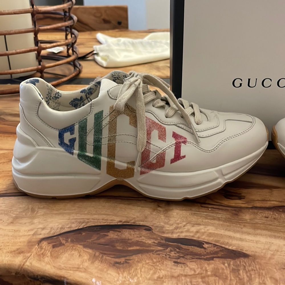 Gucci Apollo mystic white shoes, worn 1 time